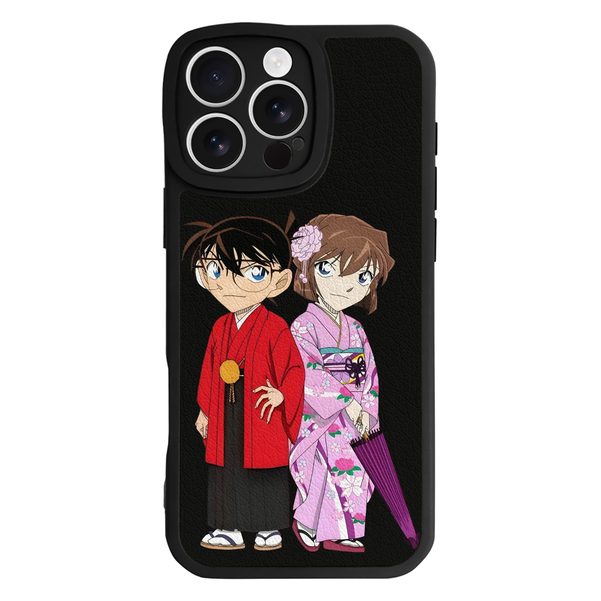 （画像用） 名探偵コナン 江戸川 コナン Detective Conan Conan Edogawa 【iPhone 16シリーズ対応】シリコンスマホケース（レザー調） 材質：シリコン
